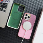 Advanced Built-in Strong Magnetic Patchwork of Cloth Leather Insert Card Metal Lens Protection Phone case - Image 3