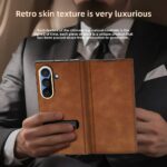 For Samsung ZFold7 Ultra-Thin Magnetic Leather Case Luxury Stand Design Flip Phone Case for All-Inclusive Screen Protection - Image 2