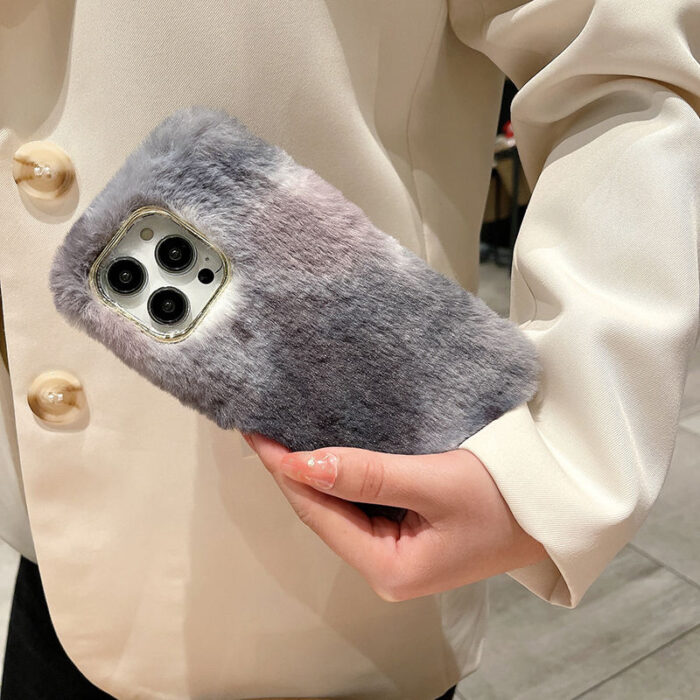 Shiny Plush Phone Case for IPhone - Image 6