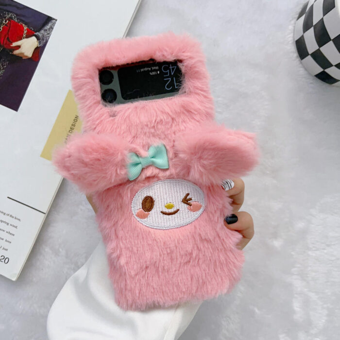 Cute Cartoon Plush Phone Cases for Samsung Z Flip - Image 6