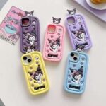 Girl's Style Cute Cartoon 3D Silicone Pudgy Character Kulomi Shock-proof Protective Cell Phone Case - Image 2