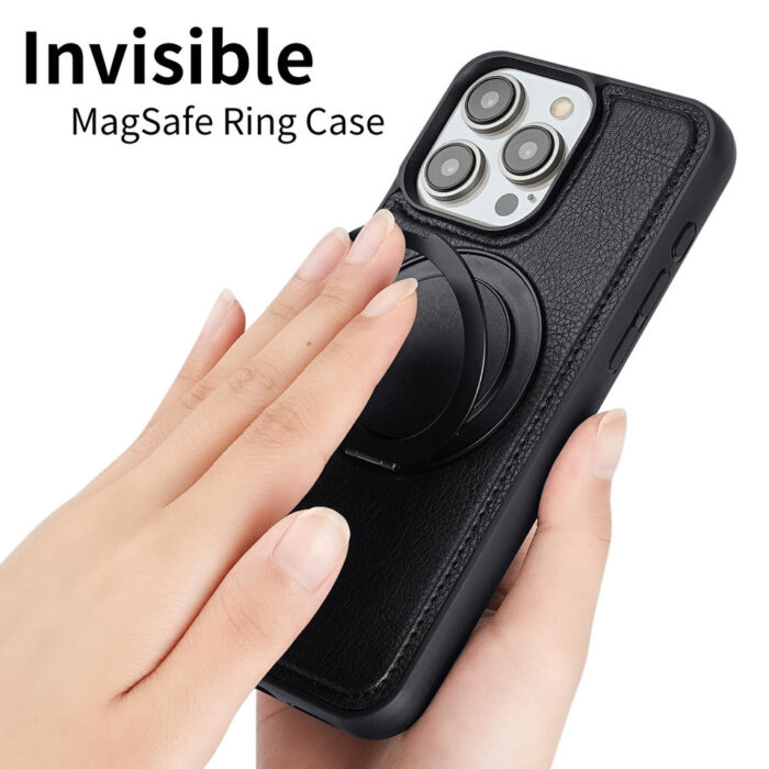 PU Leather Case with Stand for iPhone - Image 5