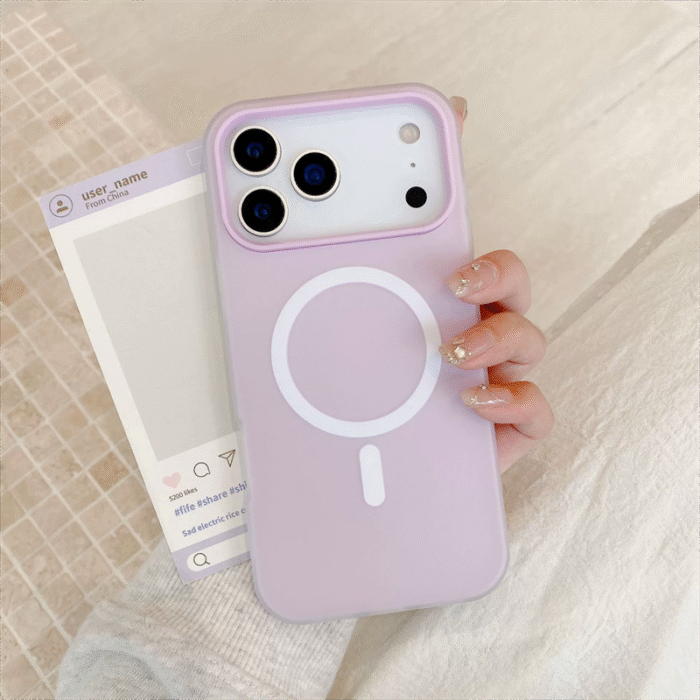 Colorful Matte Magnetic Phone Cases Personalized Candy Girl Magnetic TPU PC Candy Cell - Image 4