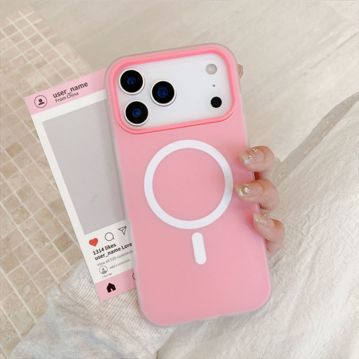 Colorful Matte Magnetic Phone Cases Personalized Candy Girl Magnetic TPU PC Candy Cell - Image 3