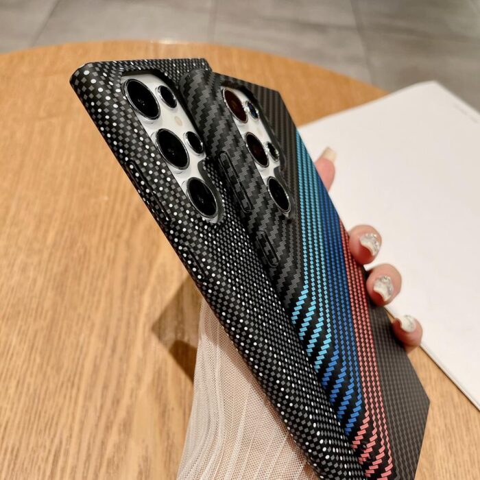 Phone case iPhone 12 13 14 15 16 17 Pro Max Carbon Fiber Pattern Magnetic Cover - Image 5