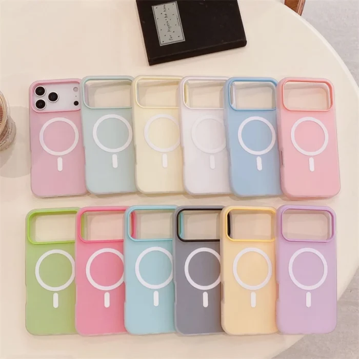 Colorful Matte Magnetic Phone Cases Personalized Candy Girl Magnetic TPU PC Candy Cell - Image 7