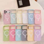 Colorful Matte Magnetic Phone Cases Personalized Candy Girl Magnetic TPU PC Candy Cell