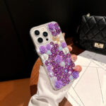 Luxury Crystal Diamond Rose Protective Case for iPhone - Image 3