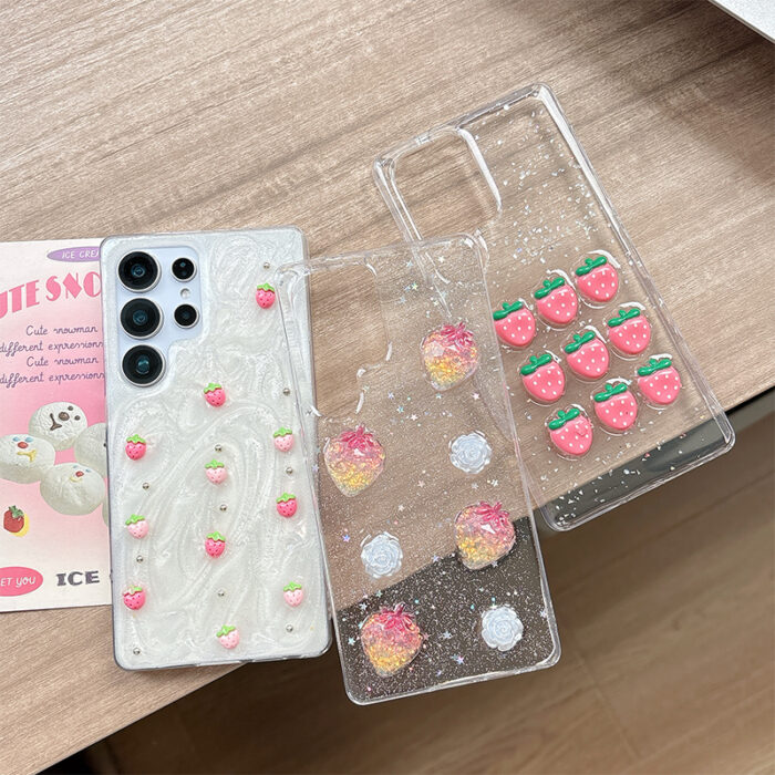 Women Transparent Strawberry Fashion Korean Ins Style Phone Case - Image 7