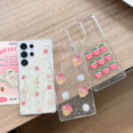 Women Transparent Strawberry Fashion Korean Ins Style Phone Case