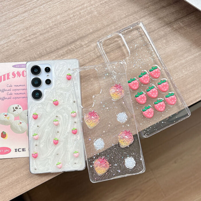 Women Transparent Strawberry Fashion Korean Ins Style Phone Case - Image 1