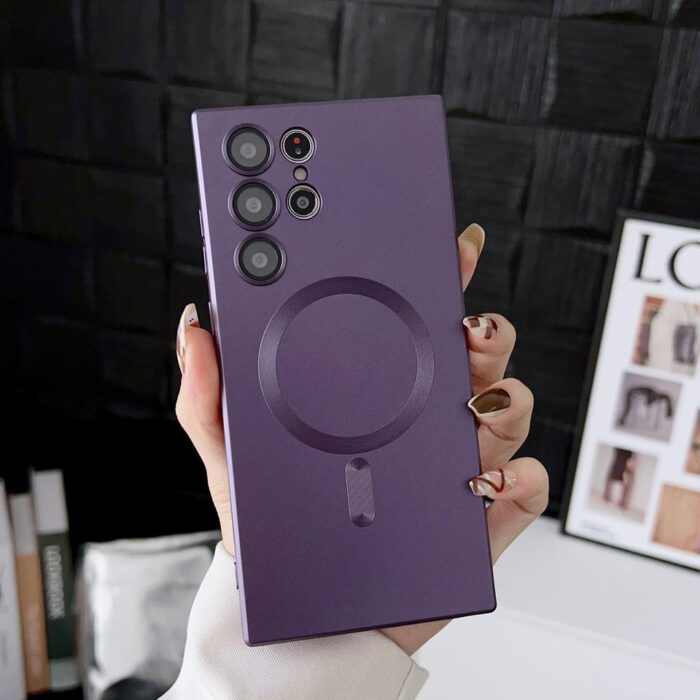 Luxury Wireless Charging Soft Silicone Magnetic Case for Samsung - Image 3