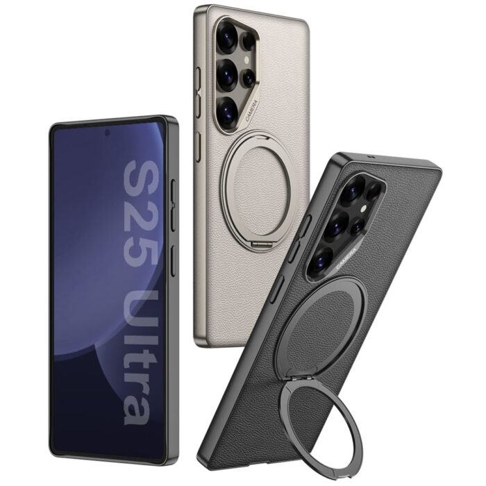 GKK CASE Hot Selling Business Leather case Metal Stand Phone case - Image 5