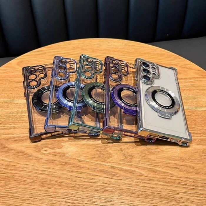 Luxury Design Magnetic Bracket Anti-Drop Plating TPU Cover Phone Case - Image 2