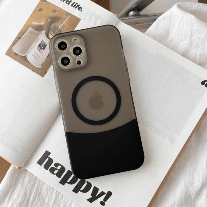 Hot Selling Matte Multi-Color Half PC Transparent Phone Case - Image 6