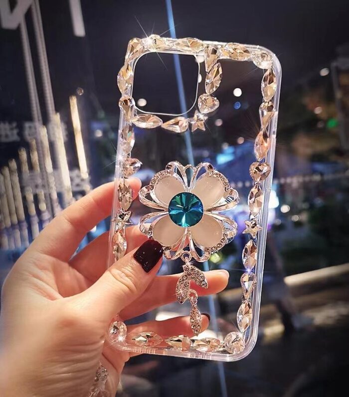 New Diy Glitter Diamond Sparkling Bling-bling Fancy Jewellery Flower Girl Phone Case - Image 5