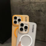 Fashion Skin-sensitive Magnetic Scrub Mobile Phone Case for iPhone 11 12 13 14 15 16 17 Pro Max Translucent Simple Mobile Covers - Image 3