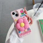 Cute Girl Silicone Flower Mobile Phone Case - Image 2