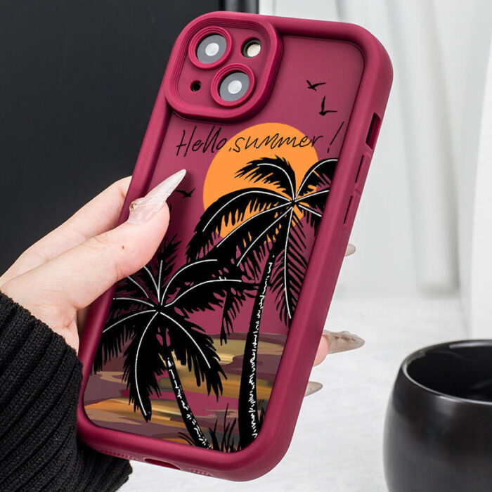 Sunset Coconut Trees Phone Case - Image 3