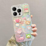 Cartoon Girl Rabbit Love Heart Bear Doll Camlet Style TPU Mobile Phone Cover Case for Iphone - Image 5