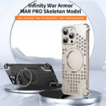 Metal Aluminum Four Corners Rubber Pad With 360° Holder Magnetic Phone Case - Image 6