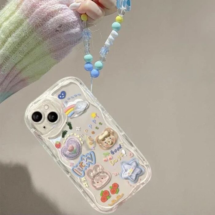 Cases with Bracelet for Girls 3D Cartoon for iphone - Image 5