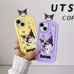 Girl's Style Cute Cartoon 3D Silicone Pudgy Character Kulomi Shock-proof Protective Cell Phone Case