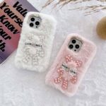 High Quality TPU Warmer Fur Girls Woman Winter Shockproof Cartoon Pearl Bear Phone Cases - Image 6