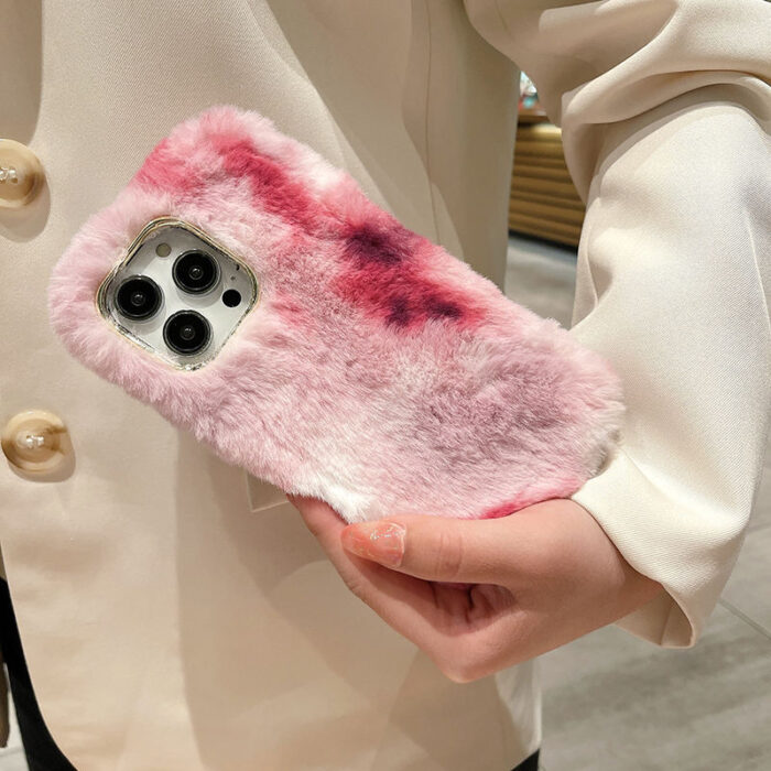 Shiny Plush Phone Case for IPhone - Image 4