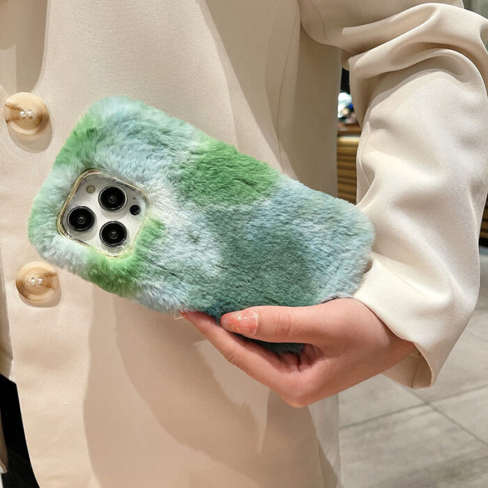 Shiny Plush Phone Case for IPhone - Image 3