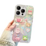 Cartoon Girl Rabbit Love Heart Bear Doll Camlet Style TPU Mobile Phone Cover Case for Iphone - Image 3