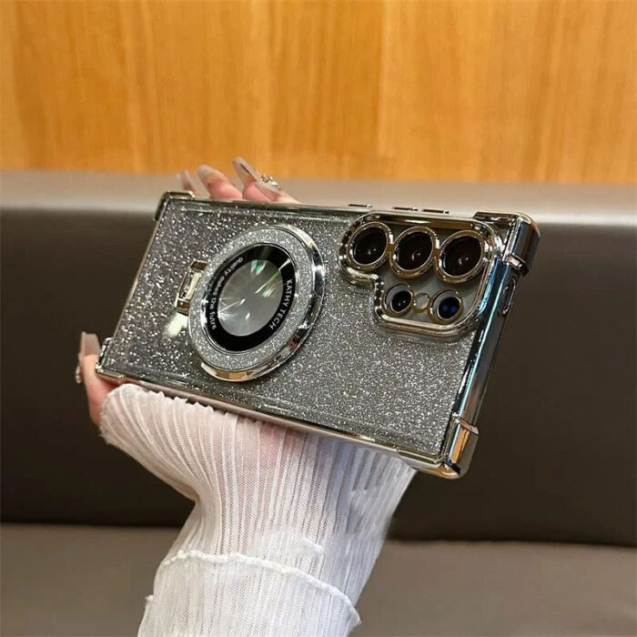 Hot Glitter Clear Magnetic Phone Case for Samsung - Image 6