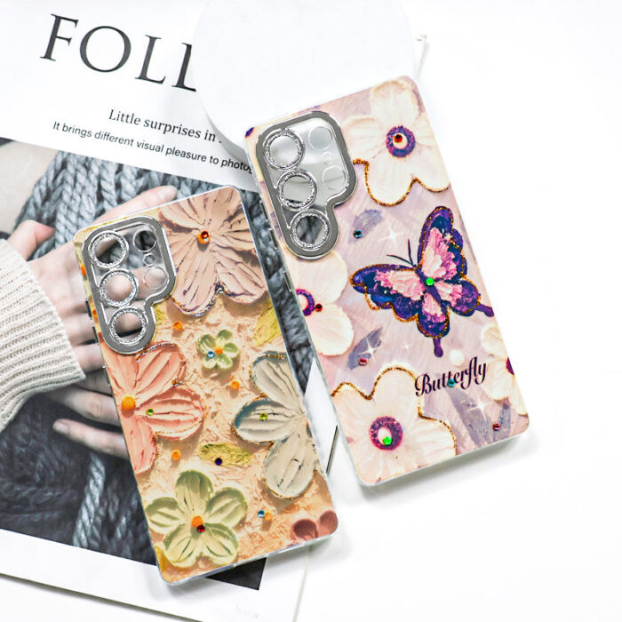 Girly Glitter Oil Painting Mobile Phone Case - Image 6