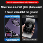 Aluminum Alloy Frame Logo Hole Magnetic HD Screen Tempered Glass Protection Phone Case - Image 4