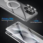 New Design Premium Magneto King Aluminum Kickstand 360 Transparent Case for Samsung - Image 4
