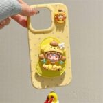 DIY Cartoon Girl Stand Phone Case with Strap - Image 3