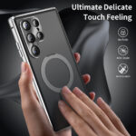 New Design Premium Magneto King Aluminum Kickstand 360 Transparent Case for Samsung - Image 2