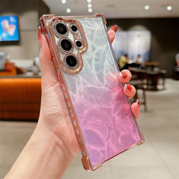 New Creative Feather Pattern Clear Cover - Image 6