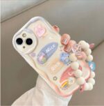 Cartoon Doll Beautiful Girl Style Beaded Wrist Strap TPU Phone Cover - Image 5