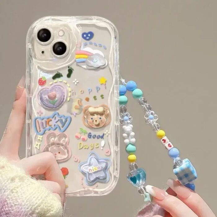 Cases with Bracelet for Girls 3D Cartoon for iphone - Image 6