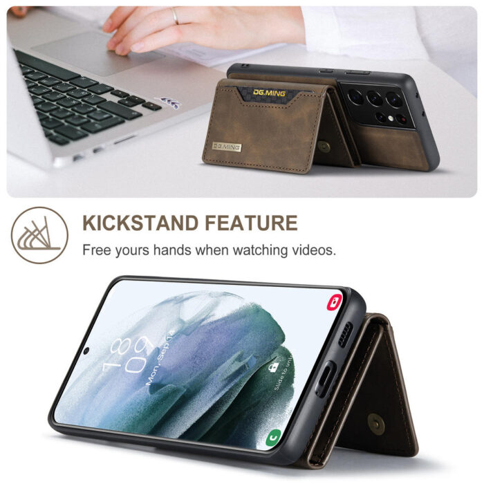 Phone case Removable Magnetic Card Solt Holder Leather Mobile Phone Bags for Samsung Galaxy - Image 5