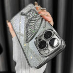 Luxury Quicksand Glitter Bling Clear Butterfly Mobile Cover - Image 2