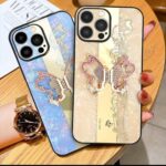 Luxury Diamond Butterfly Bracket Cell Phone Case for IPhone - Image 2