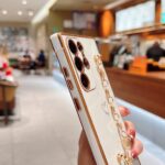 Luxury Plating TPU Girly Cover Love Heart Bracelet Mobile Phone Cases - Image 4