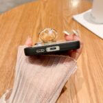 3D Butterfly Kickstand Bling Glitter Diamond Marble Ring Stand Shockproof Women Girls Rhinestone Phone Case - Image 4