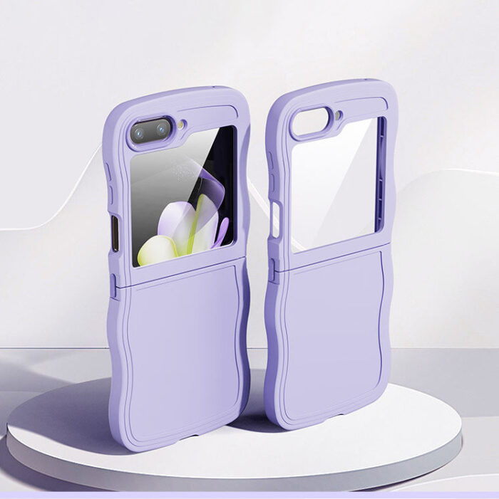 New Fashion Wave Silicone Phone Case for Samsung Z Flip - Image 1
