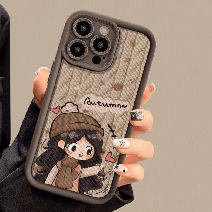 Couple Girl Boy Print Ladder Lens Style Shockproof TPU Mobile Phone Cover - Image 2