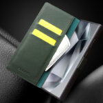 QIALINO 100% Handmade Full Grain Calf Leather Magnetic Wallet Case - Image 2