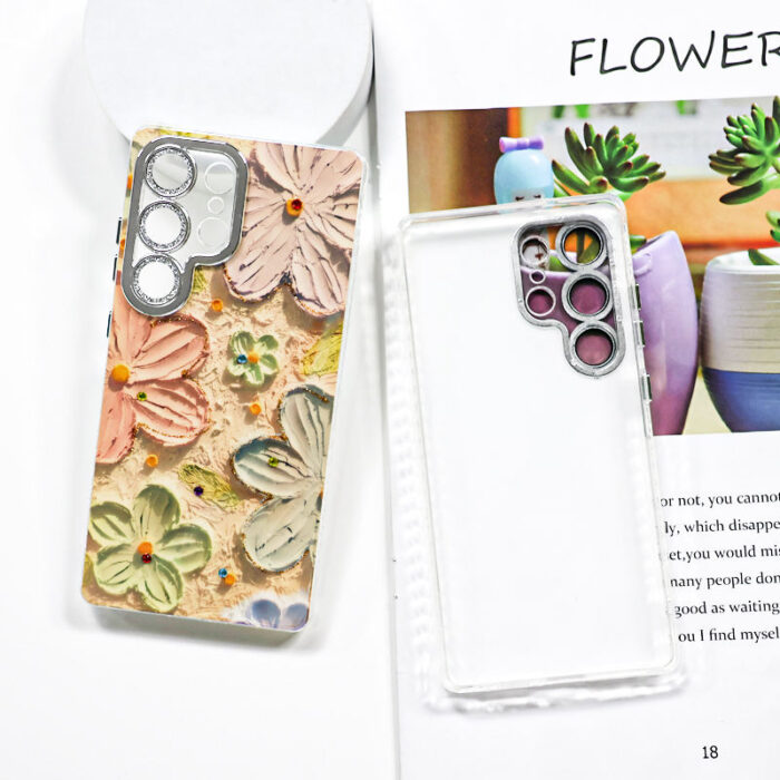 Girly Glitter Oil Painting Mobile Phone Case - Image 3