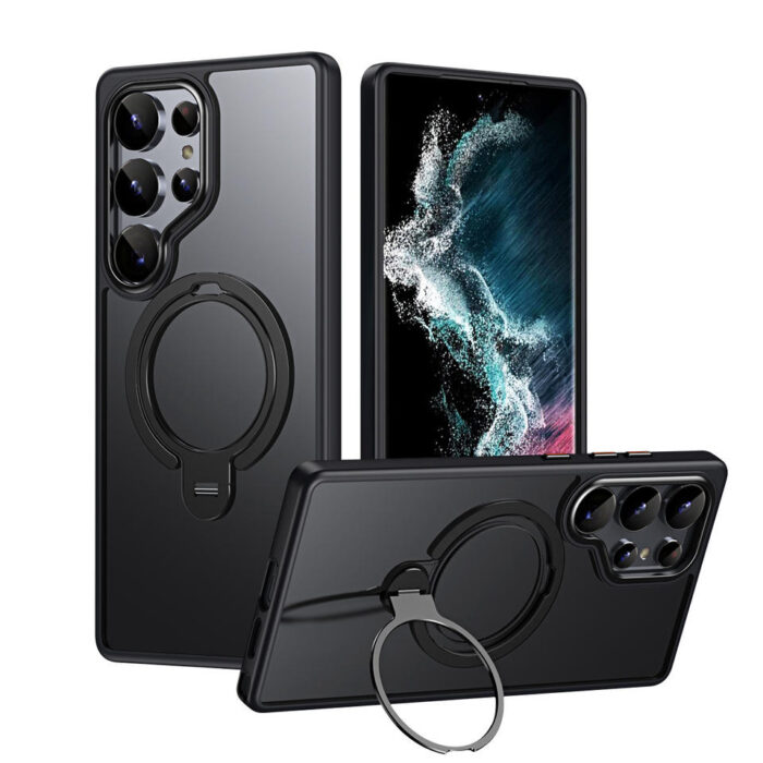 2025 Custom Mobile Phone Case Luxury Wireless Charging Magnetic Safe Phone Case for Samsung Galaxy S25 Ultra Cover With Stand - Image 3